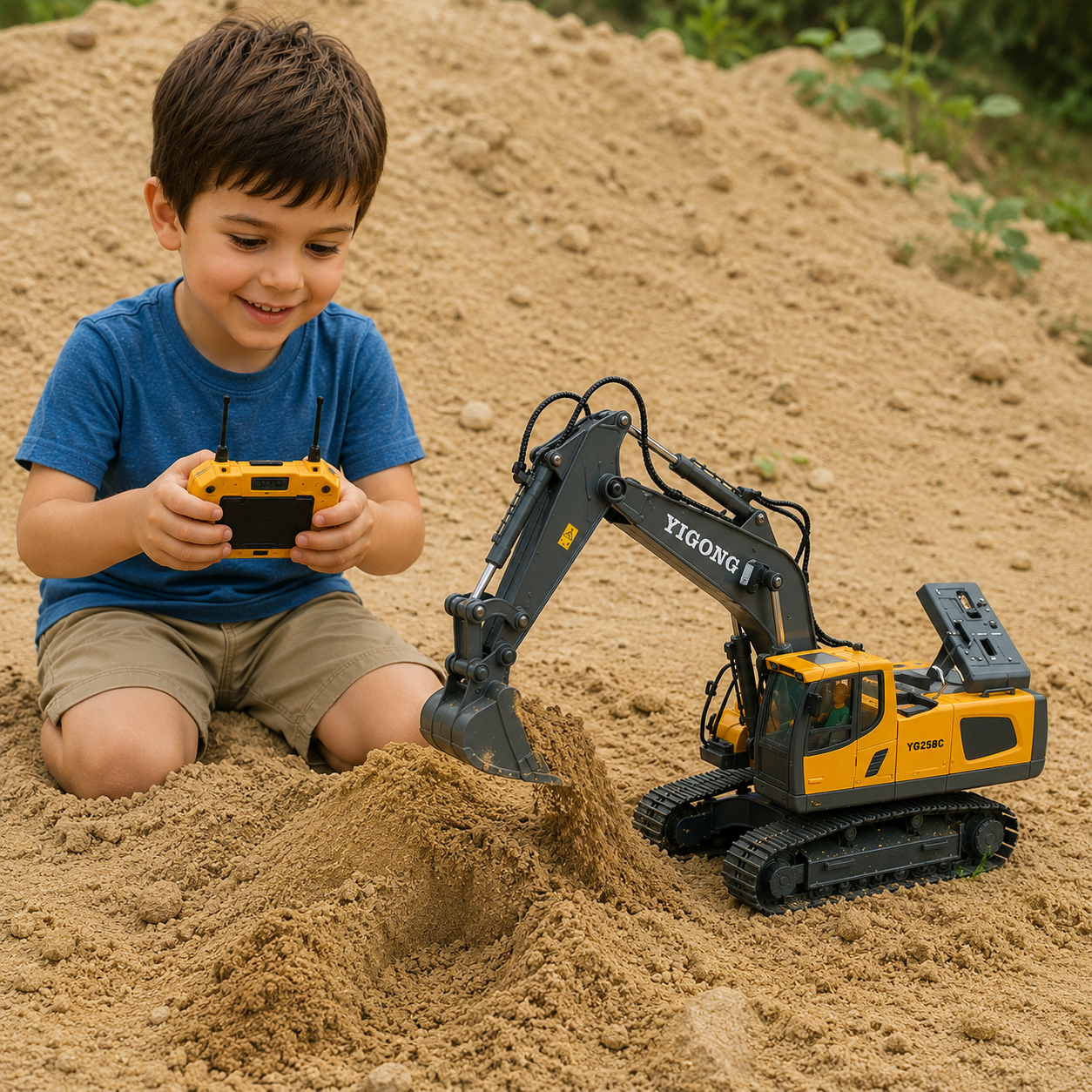 Toy Blox Escavadeira RC – Controlado por Controle Remoto