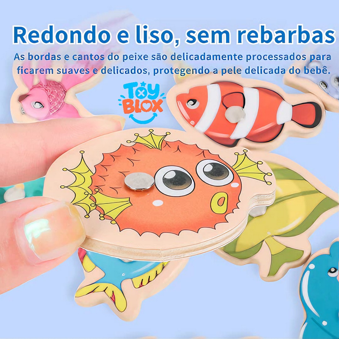 Pescaria Magnéticos infantil De Madeira