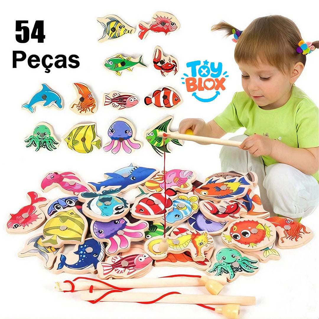 Pescaria Magnéticos infantil De Madeira