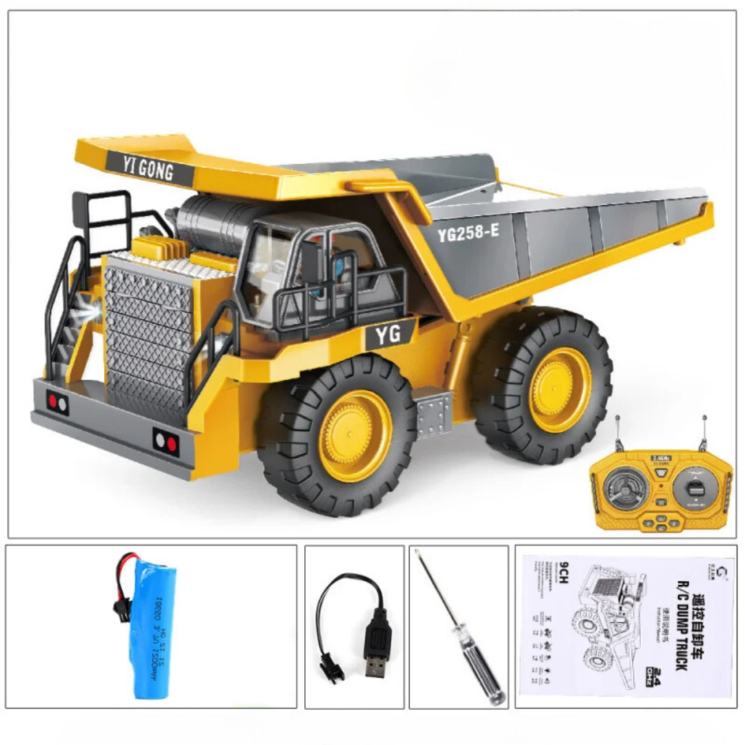 Toy Blox Escavadeira RC – Veículo de Engenharia Controlado por Remoto