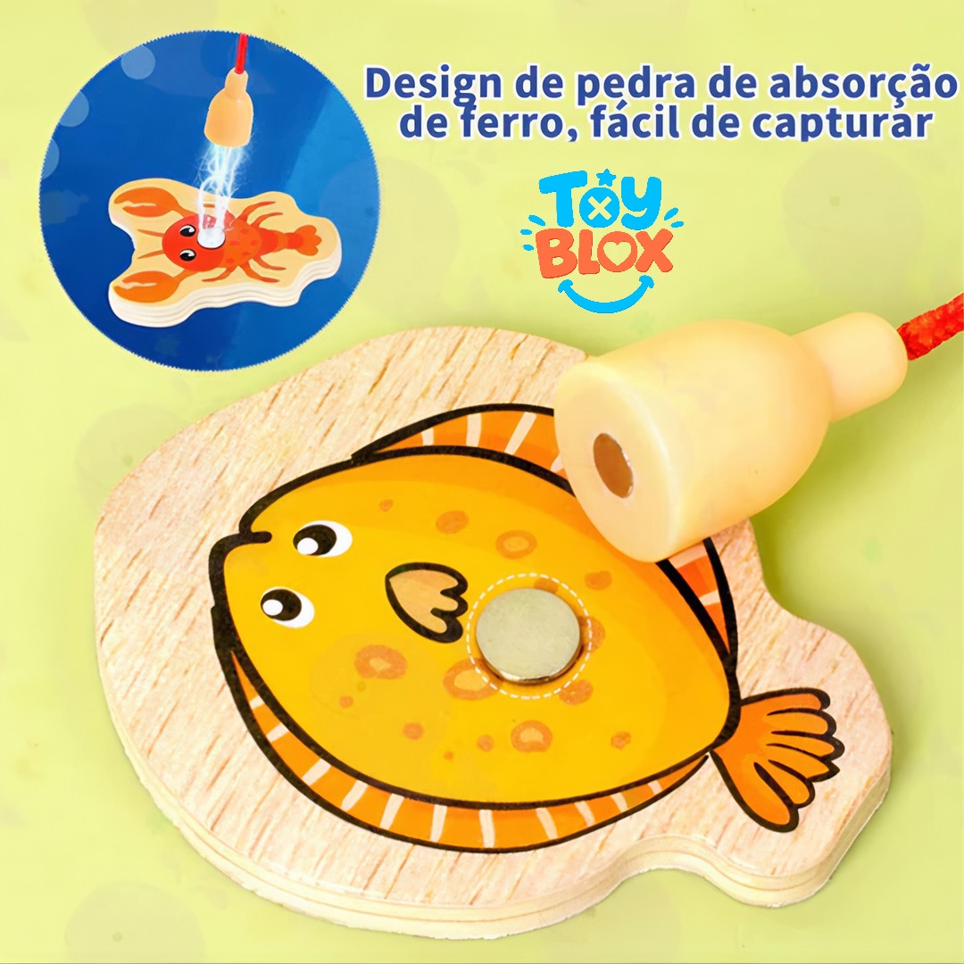 Pescaria Magnéticos infantil De Madeira