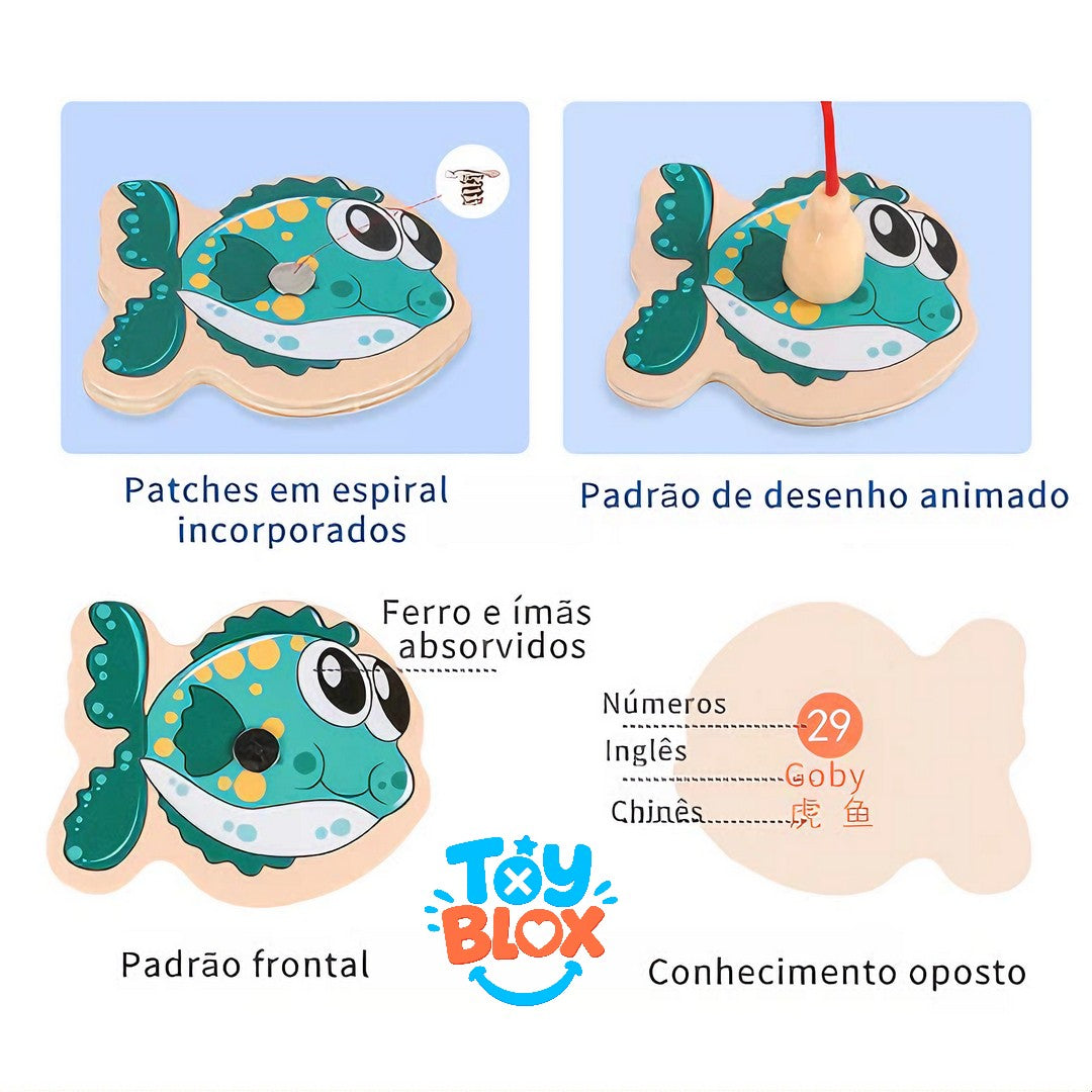 Pescaria Magnéticos infantil De Madeira
