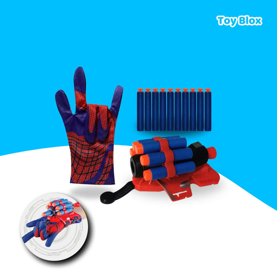 Toy Blox Lançador Aranha – Super Luva de Herói Divertida