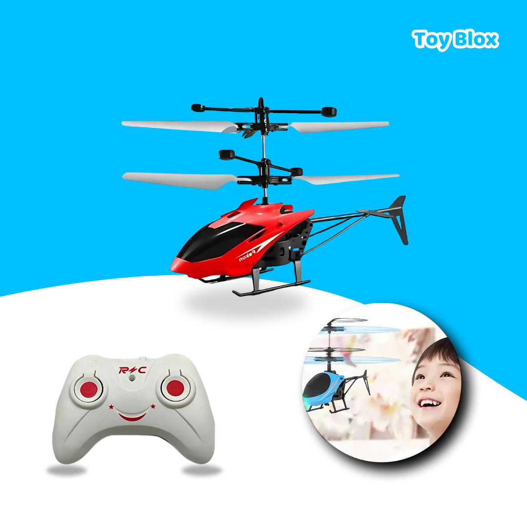 Toy Blox Helicóptero Turbo – RC Recarregável e Resistente