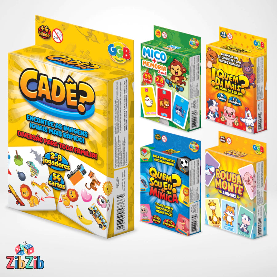 Kit Completo de Jogos de Cartas para Crianças – Aprendizado + Diversão sem Telas