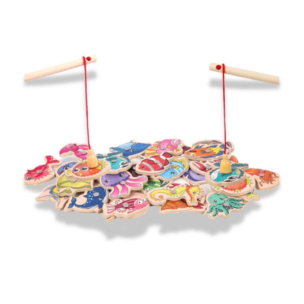 Pescaria Magnéticos infantil De Madeira